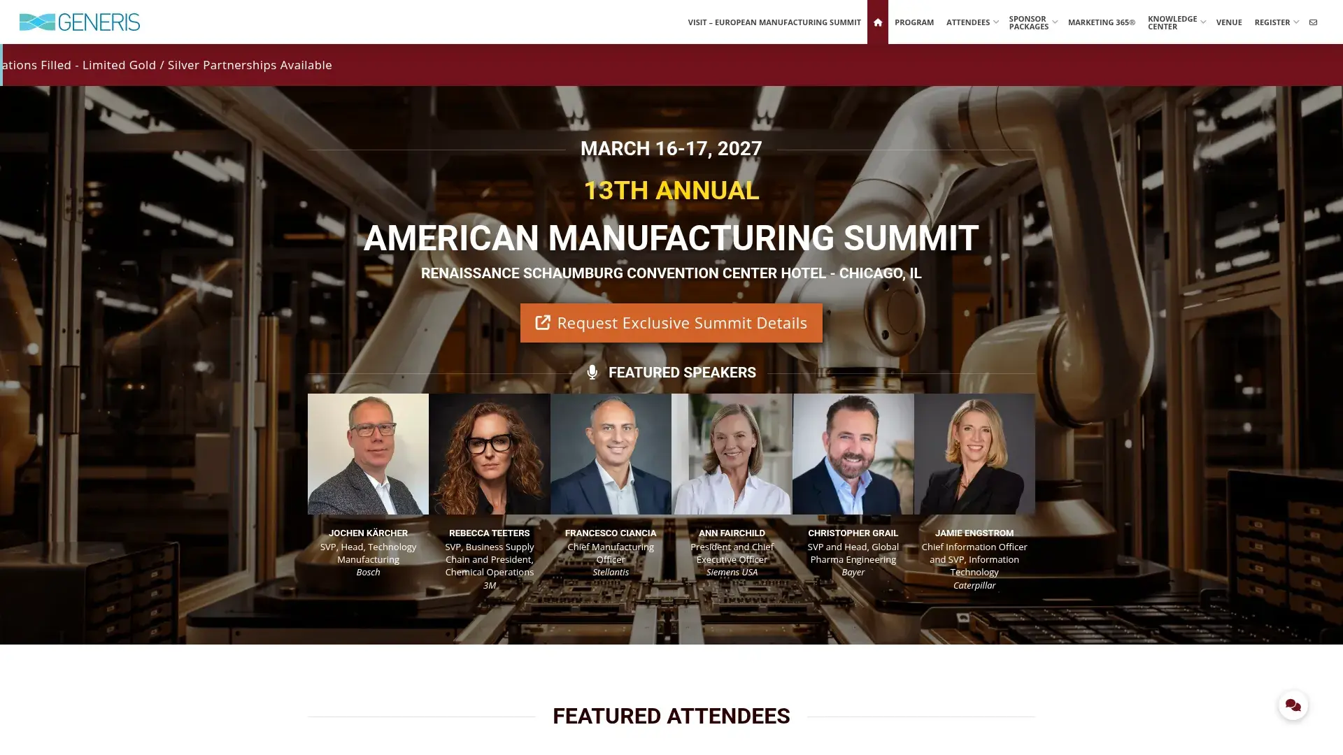 The American Manufacturing Summit website