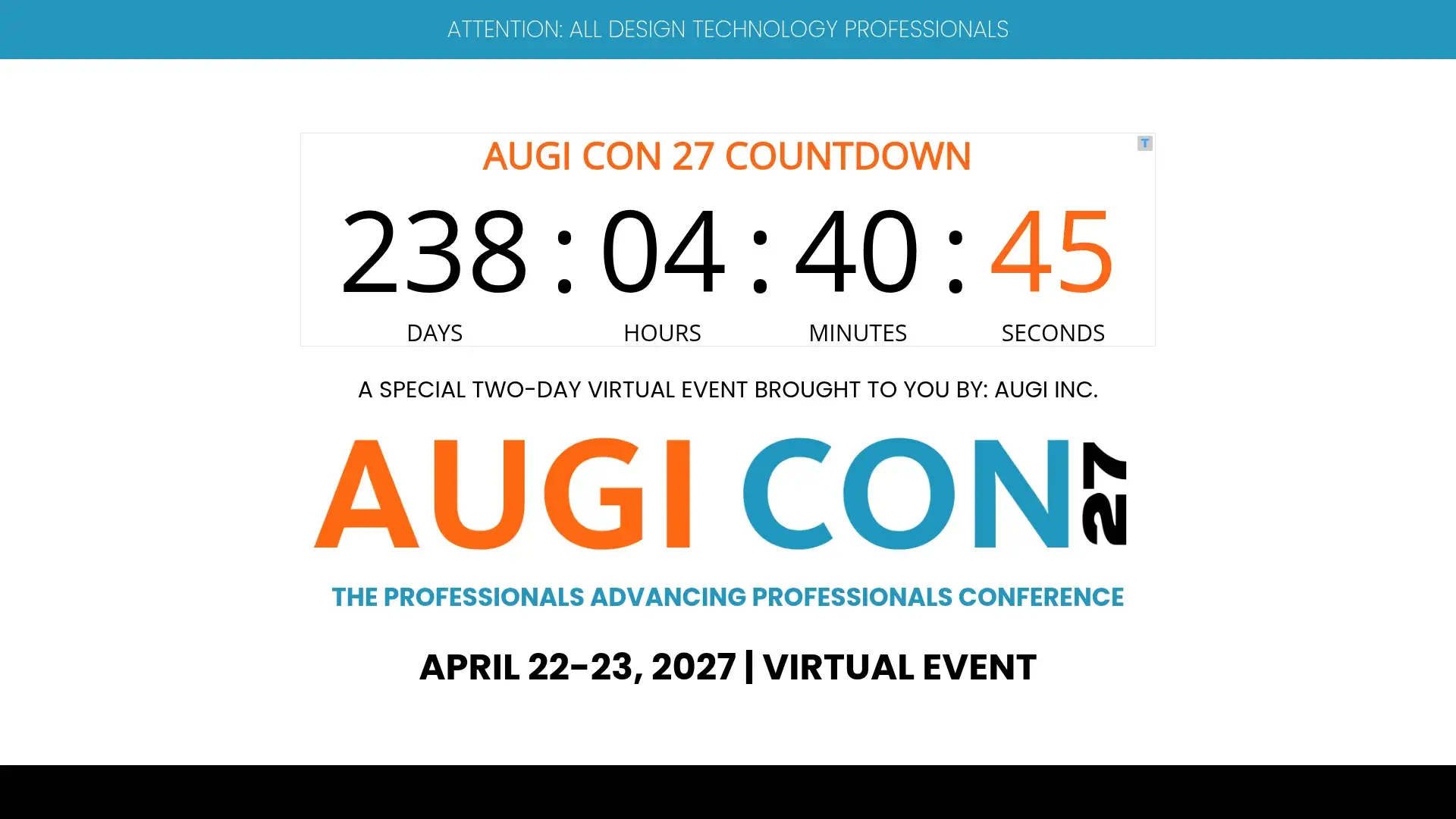 The AUGI CON website