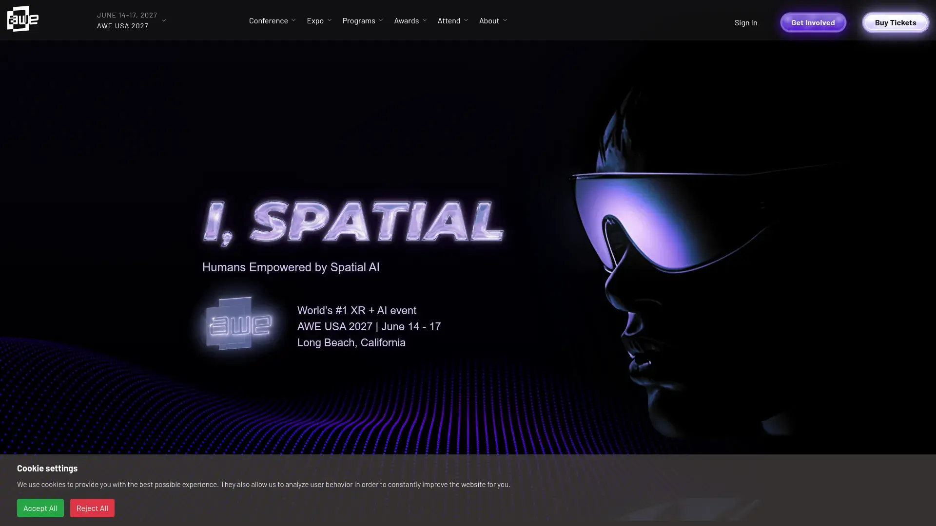 The Augmented World EXPO USA website