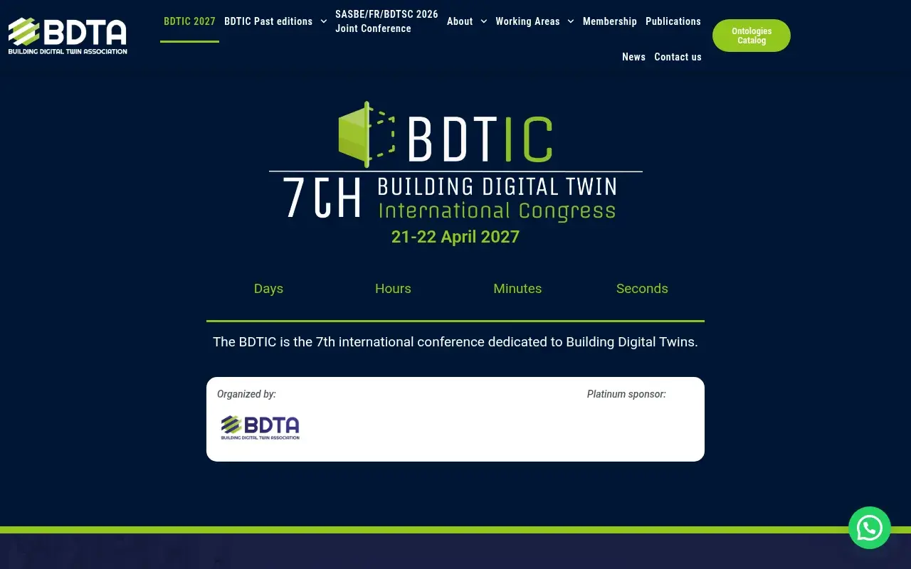 The BDTIC 2027: 7th Building Digital Twin International Congress website