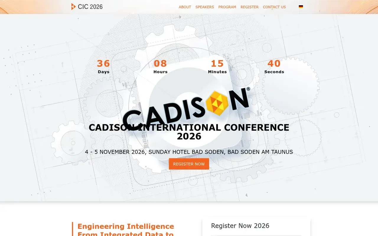 The CADISON International Conference 2026 website