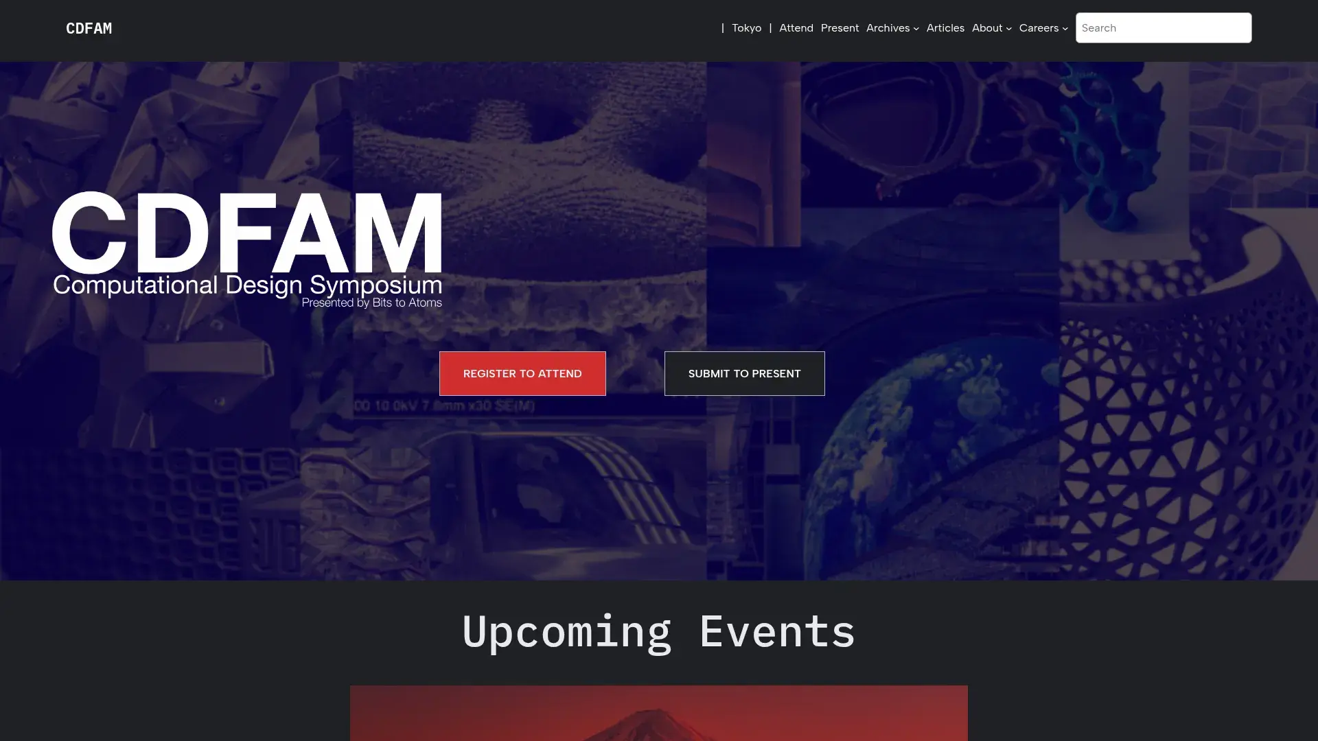 The CDFAM Computational Design Symposium Asia website
