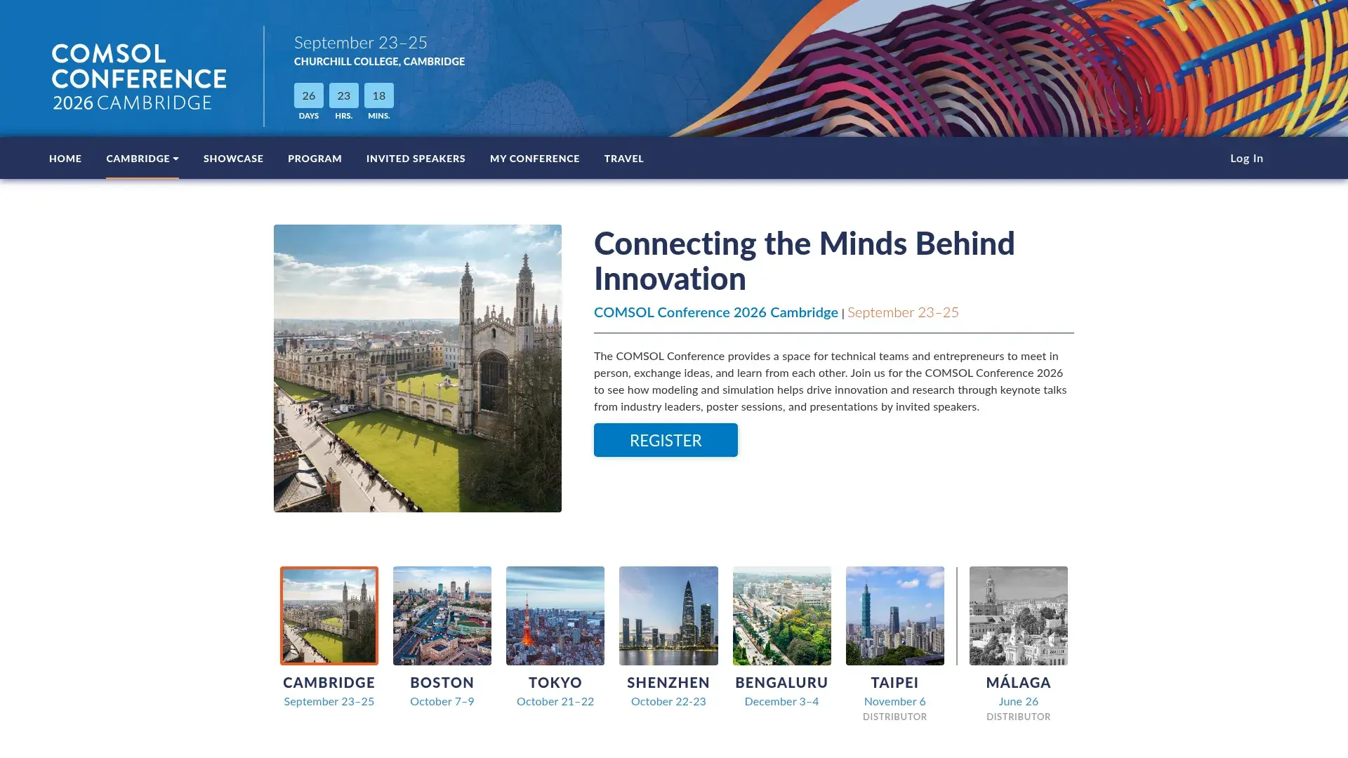 The COMSOL Conference Europe website