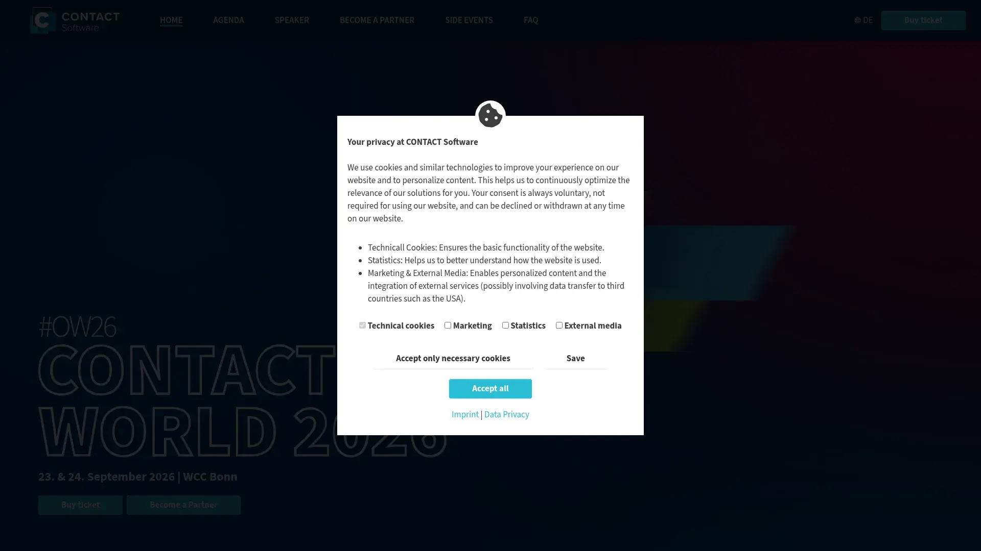 The CONTACT Open World 2026 website