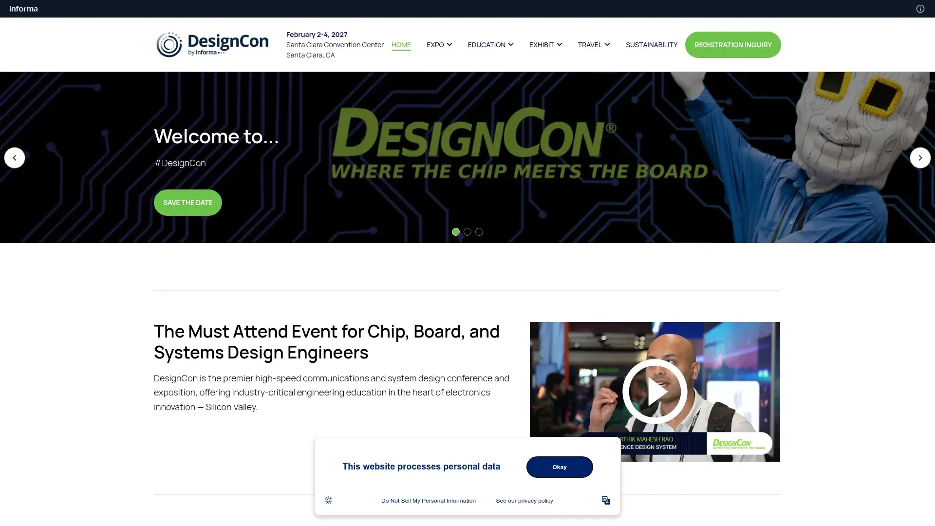 The DesignCon 2027 website