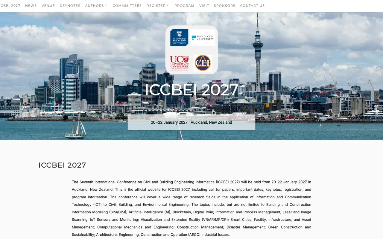 The Digital Construction Live 2027 website