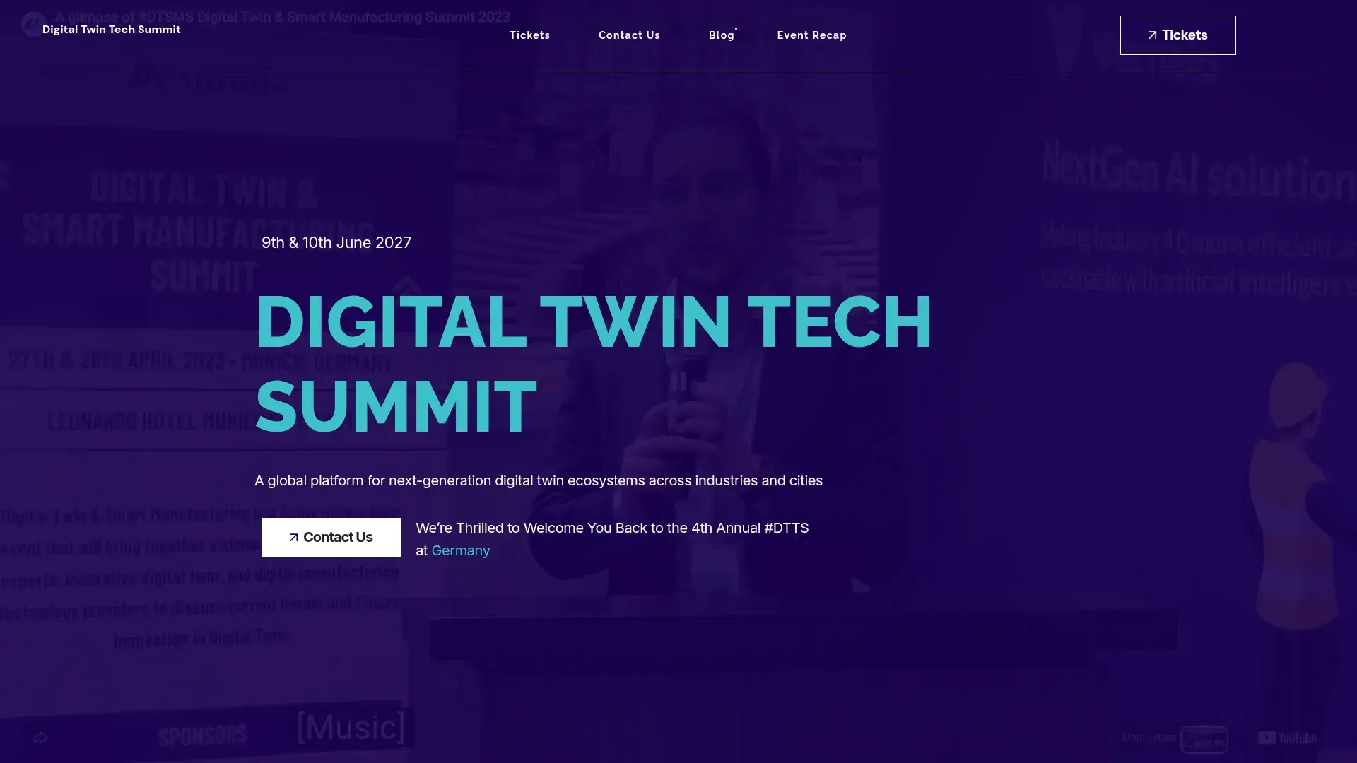 The Digital Twin Tech Summit 2027 website