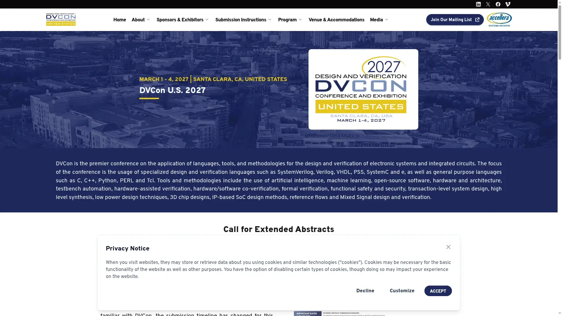 The DVCon US website