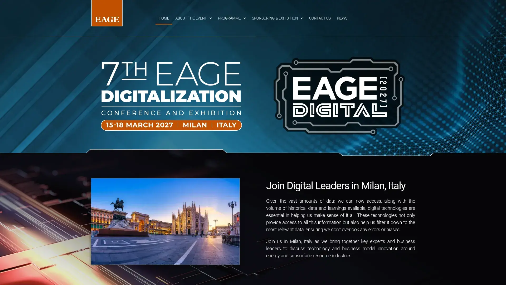 The EAGE Digital 2027 website