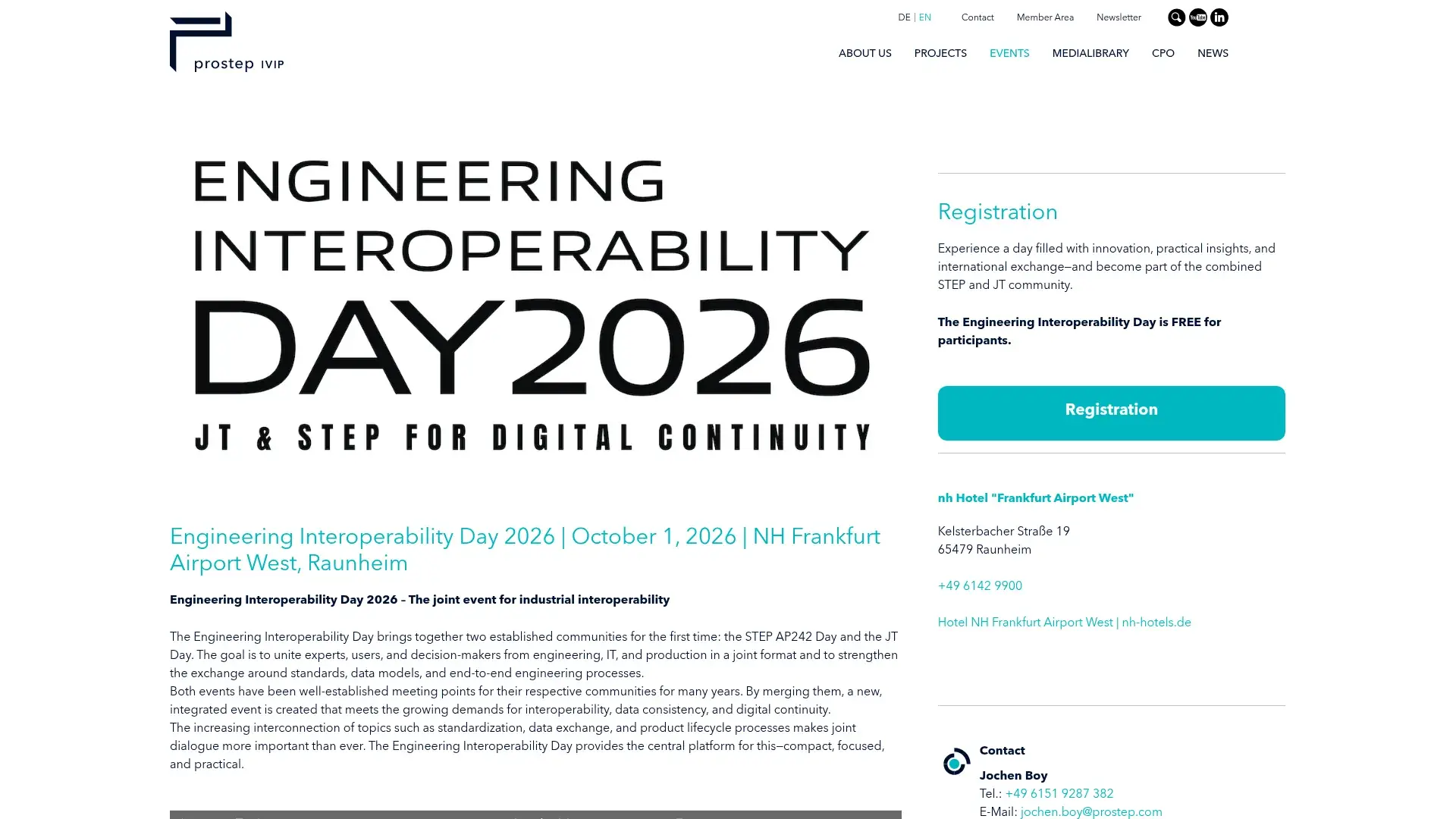 The Engineering Interoperability Day 2026 website