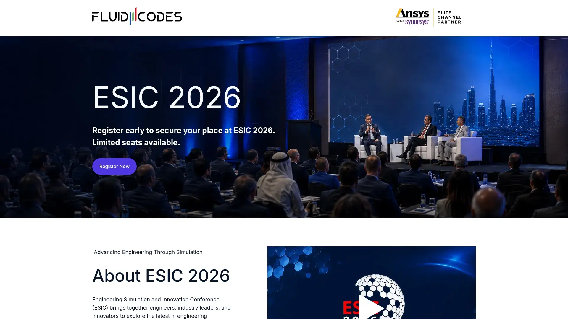 The Engineering Simulation and Innovation Conference (ESIC) 2026 website