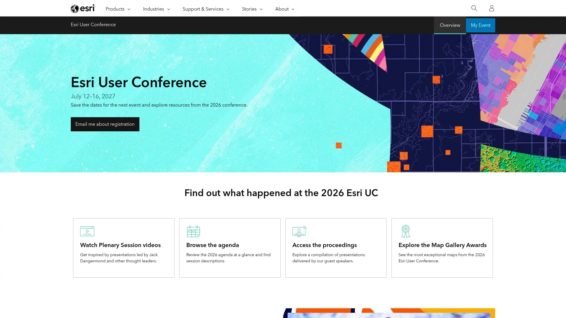 The Esri User Conference 2027 website