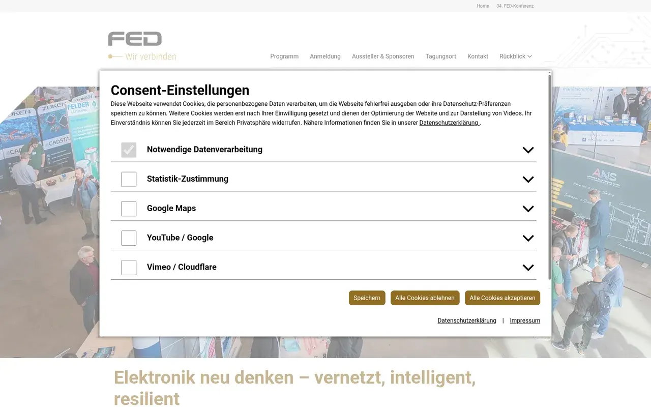 The FED-Konferenz 2026 website
