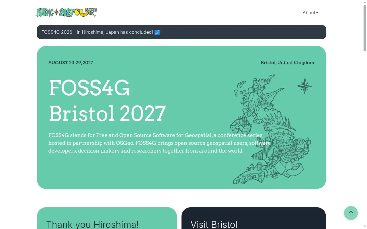 The FOSS4G 2027 website