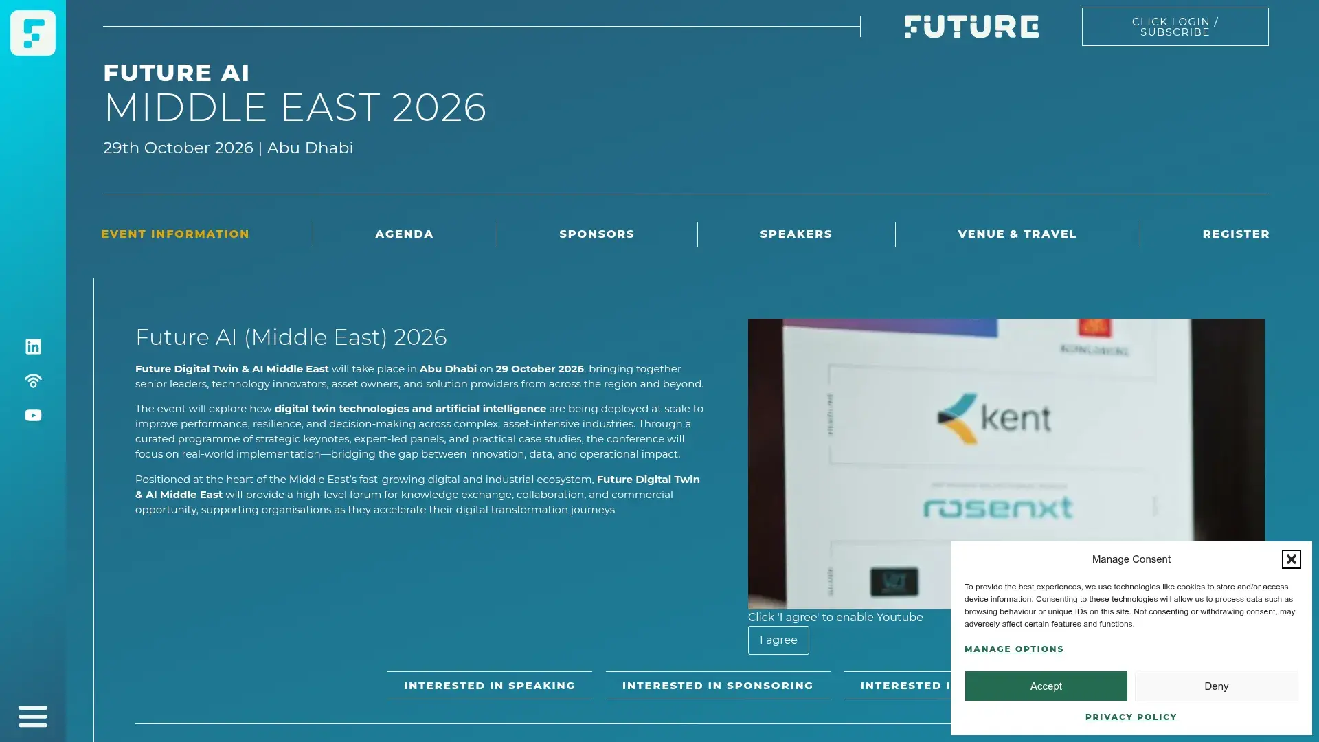 The Future AI Middle East 2026 website