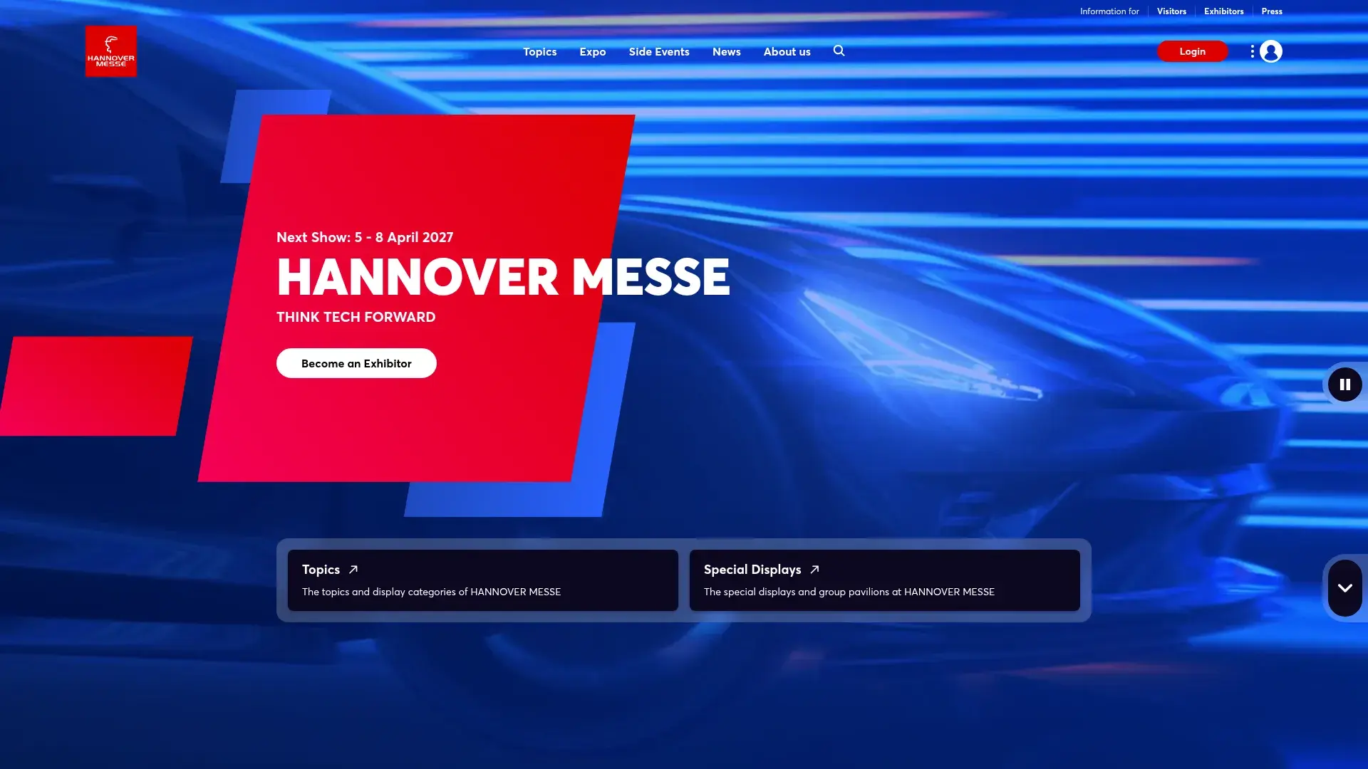 The Hannover Messe website