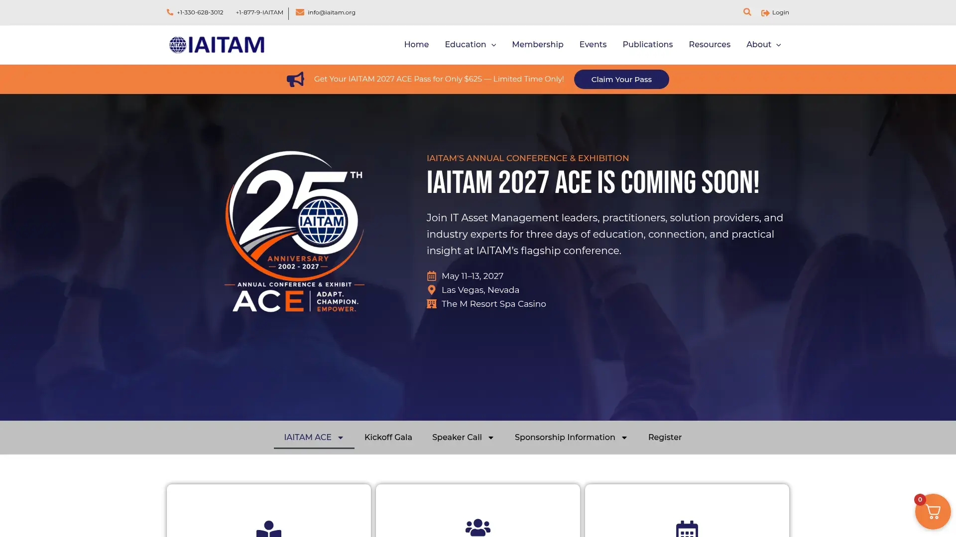 The IAITAM ACE 2027 website