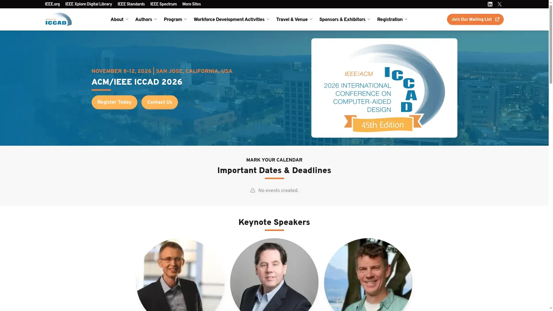 The ICCAD - International Conference on Computer-Aided Design website