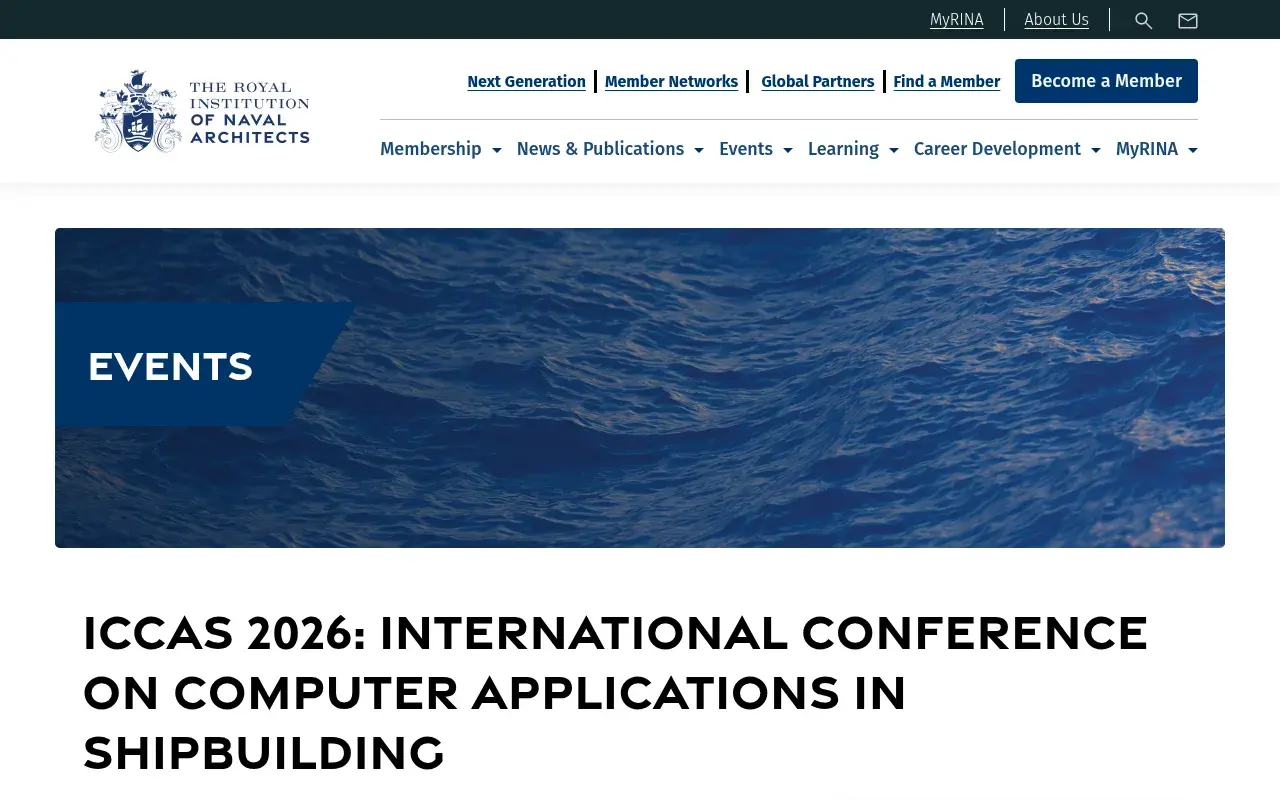 The ICCAS 2026 website