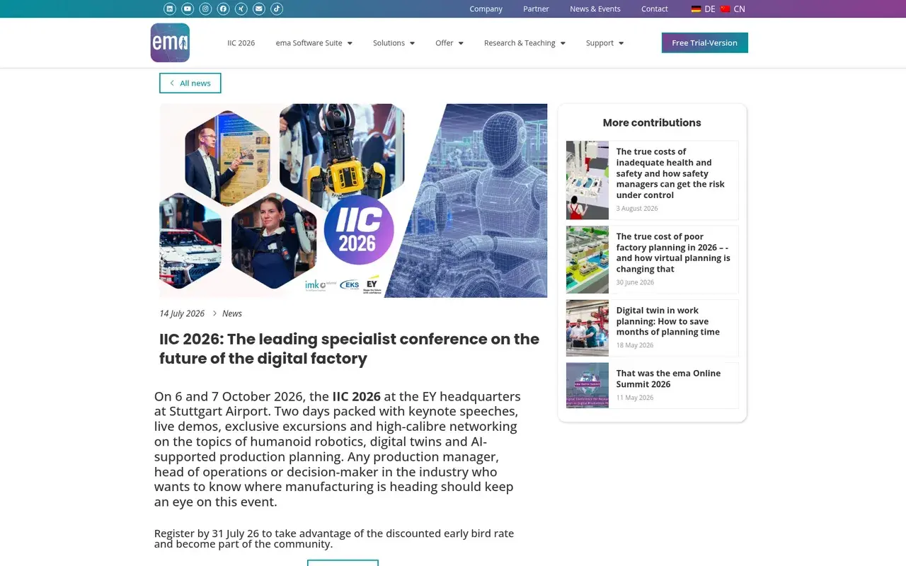 The IIC 2026 website