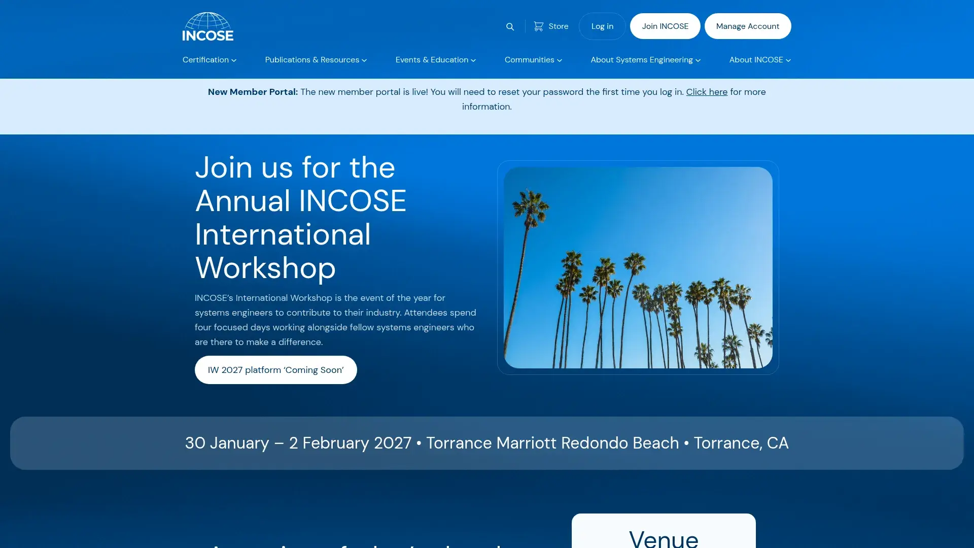 The INCOSE International Workshop 2027 website