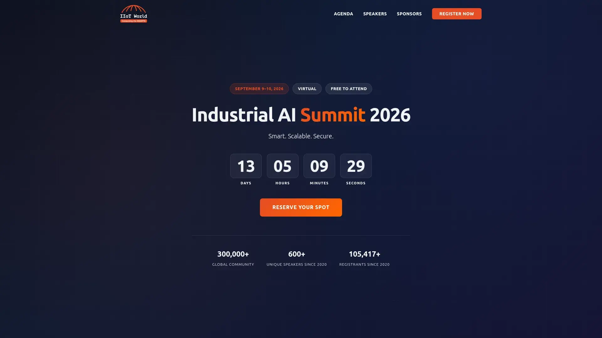The Industrial AI Summit 2026 website