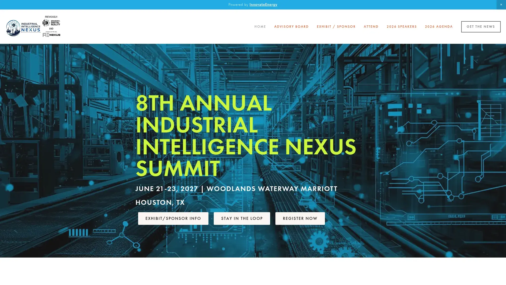 The Industrial Digital Reality Summit 2027 website