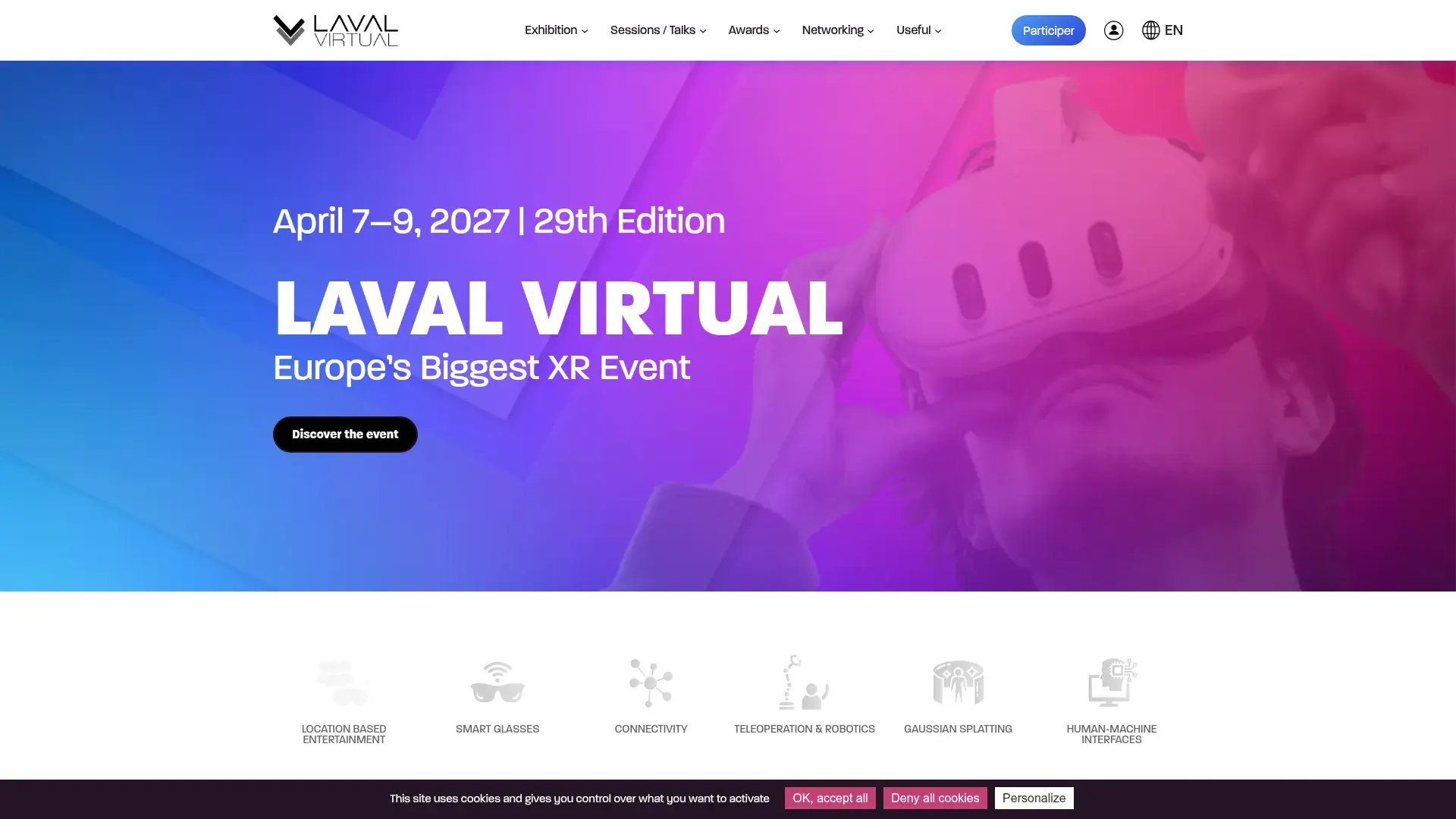 The Laval Virtual 2027 website
