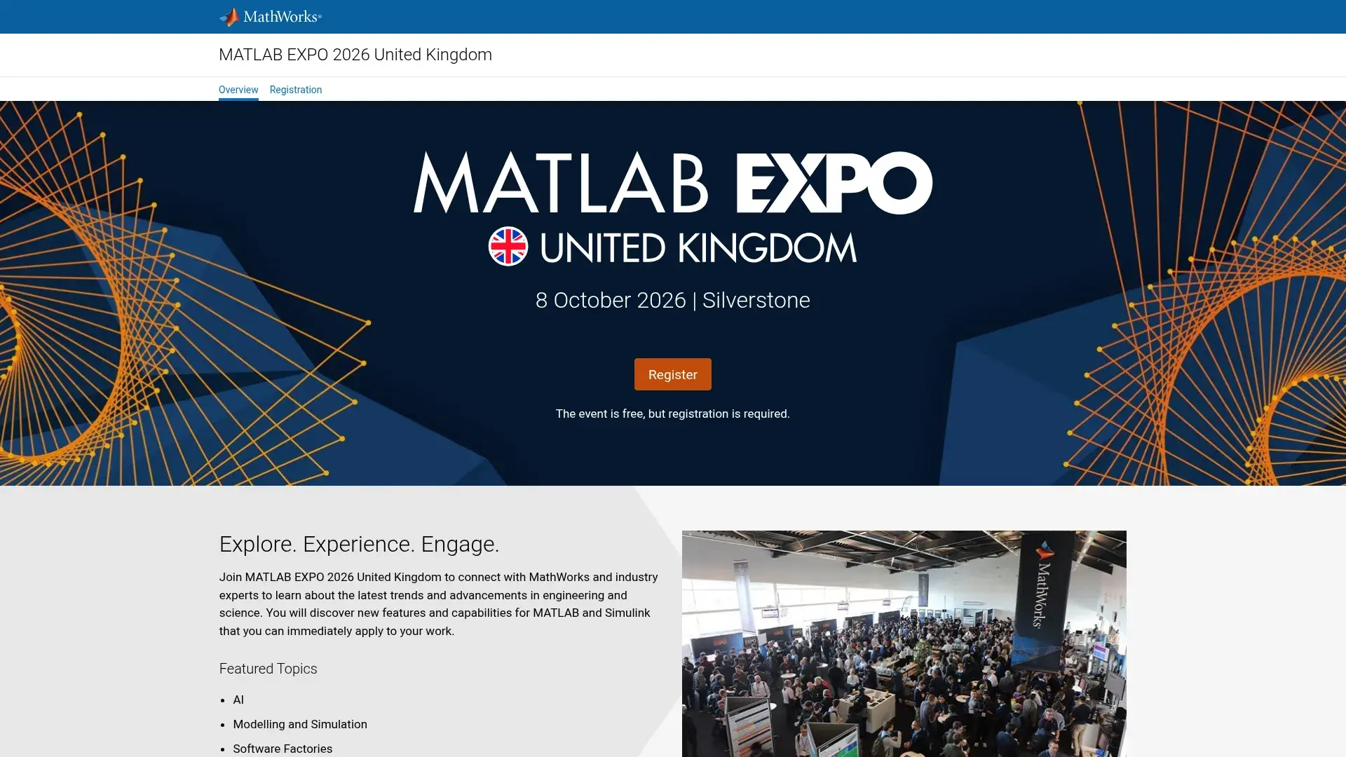 The MATLAB EXPO UK 2026 website