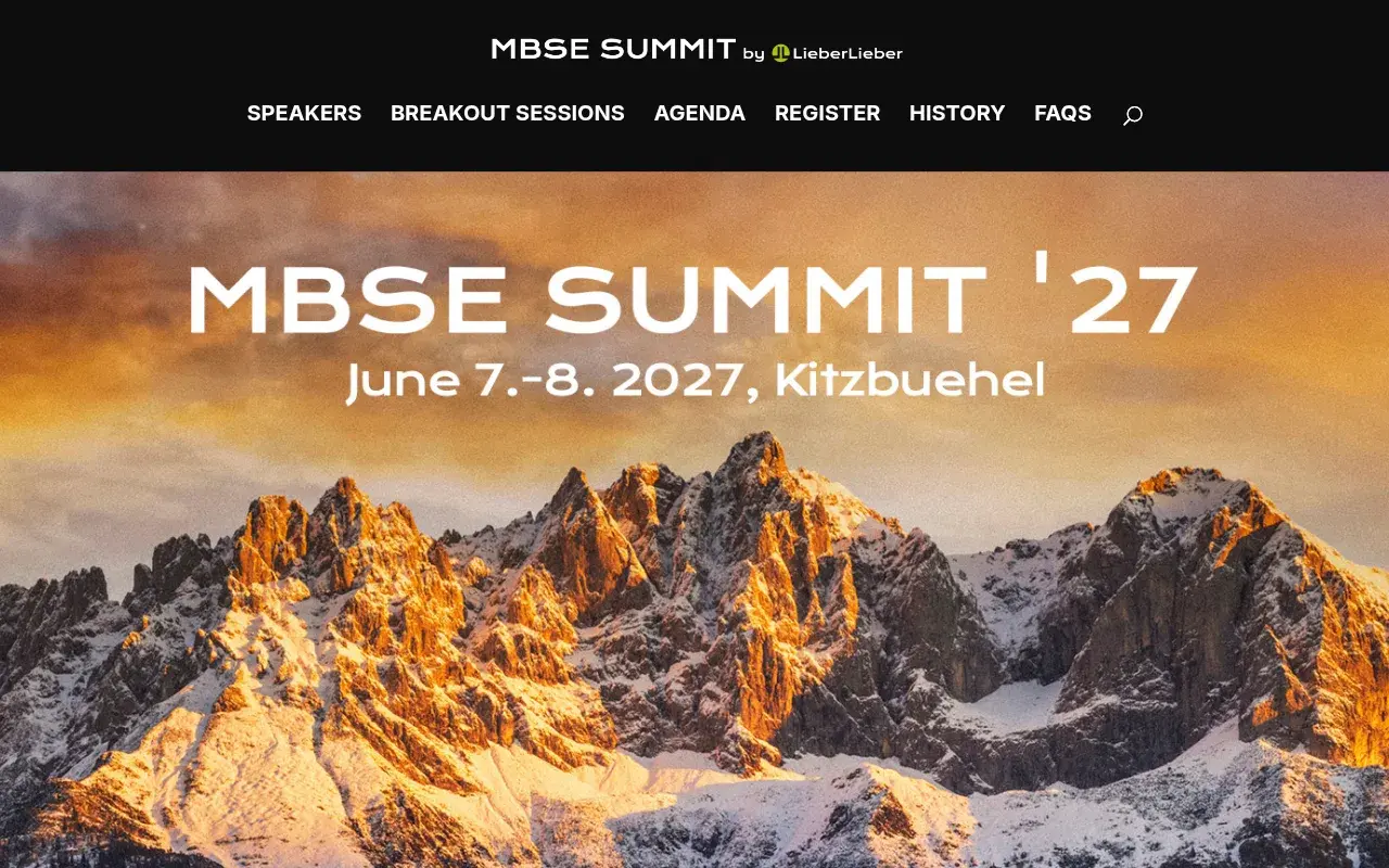 The MBSE Summit 2027 website