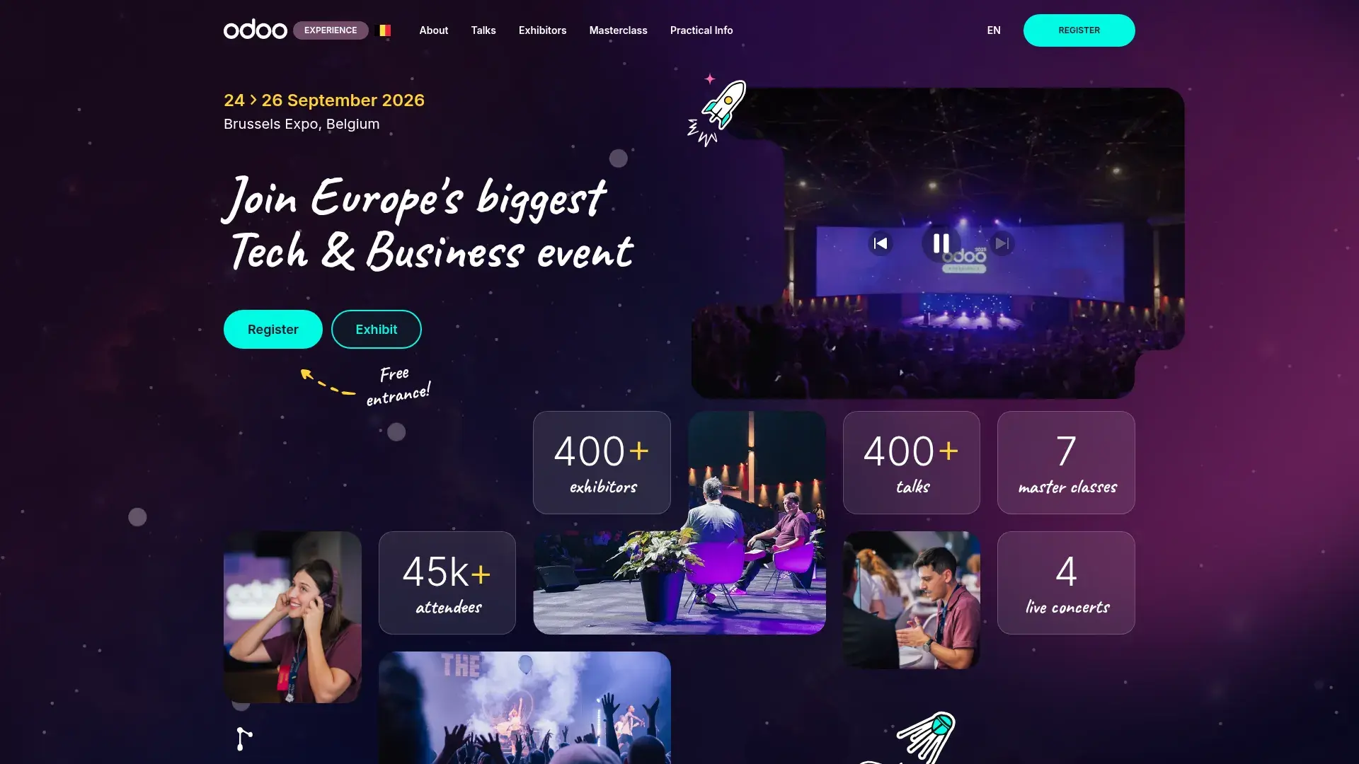 The Odoo Experience website