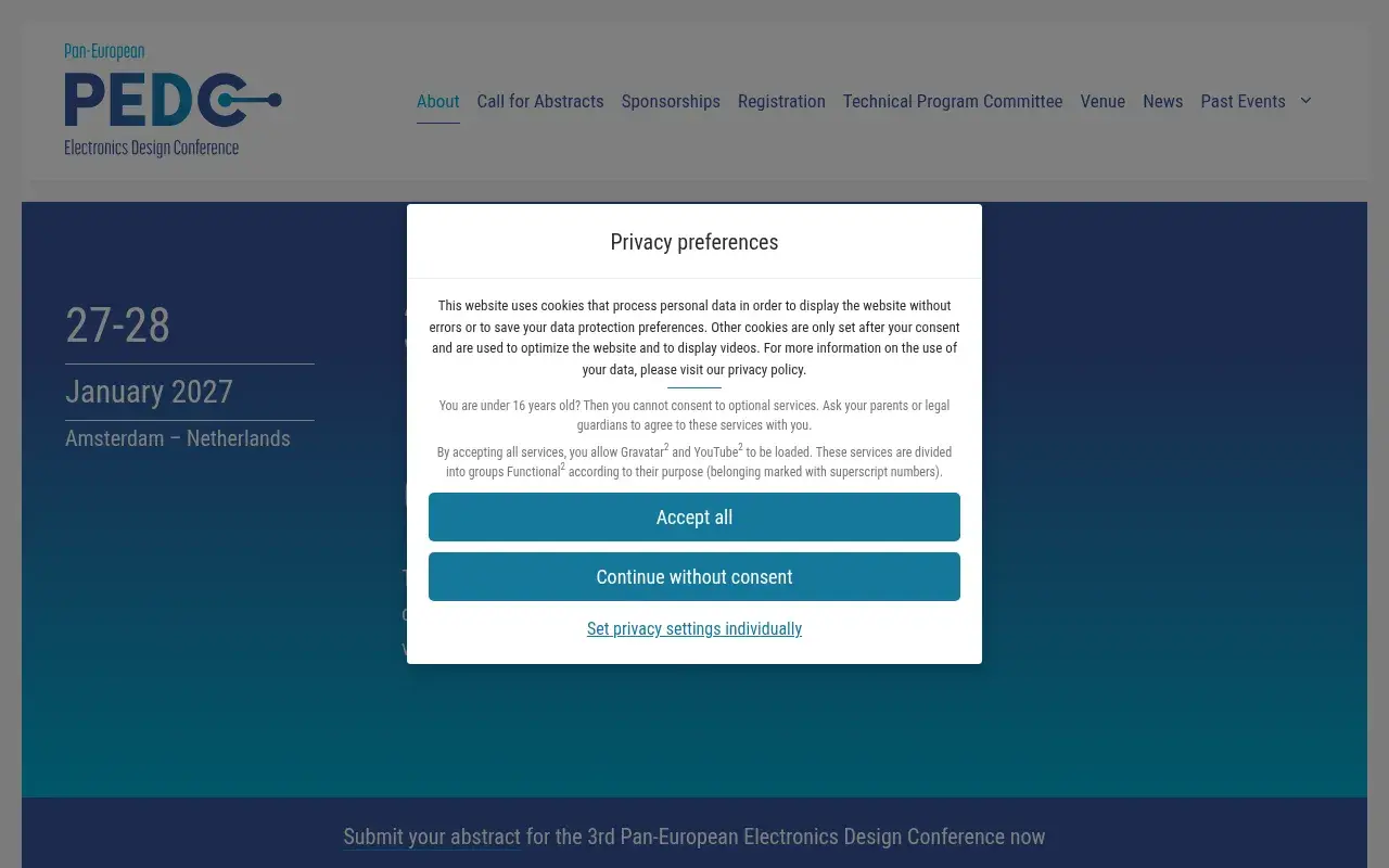 The 3rd Pan-European Electronics Design Conference website