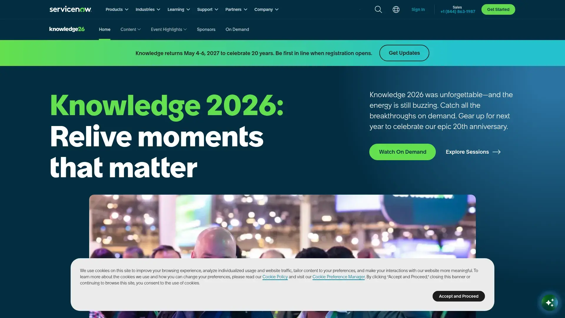 The ServiceNow Knowledge 2027 website