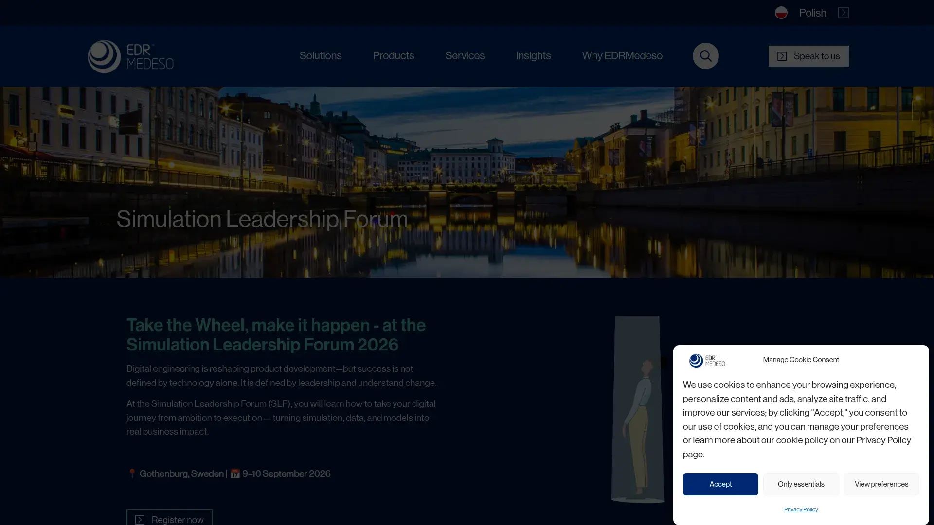 The Simulation Leadership Forum website