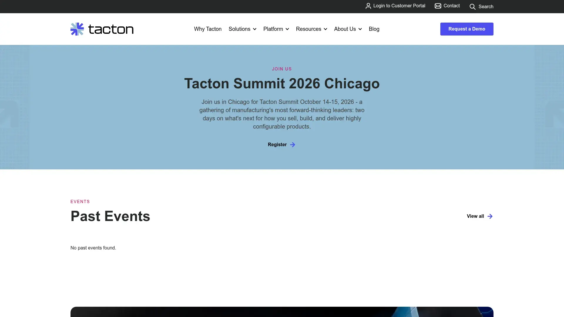 The Tacton Summit 2026 website