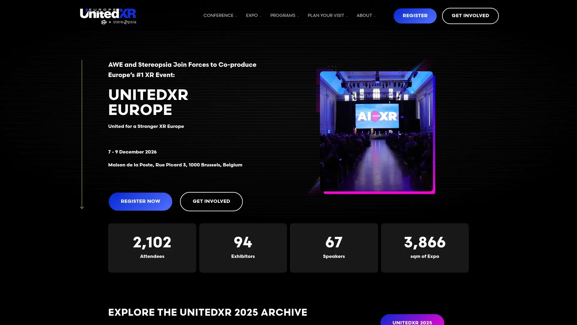 The United XR - Europe website