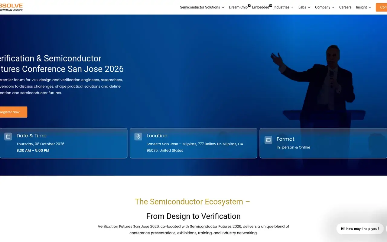 The Verification & Semiconductor Futures USA - San Jose 2026 website