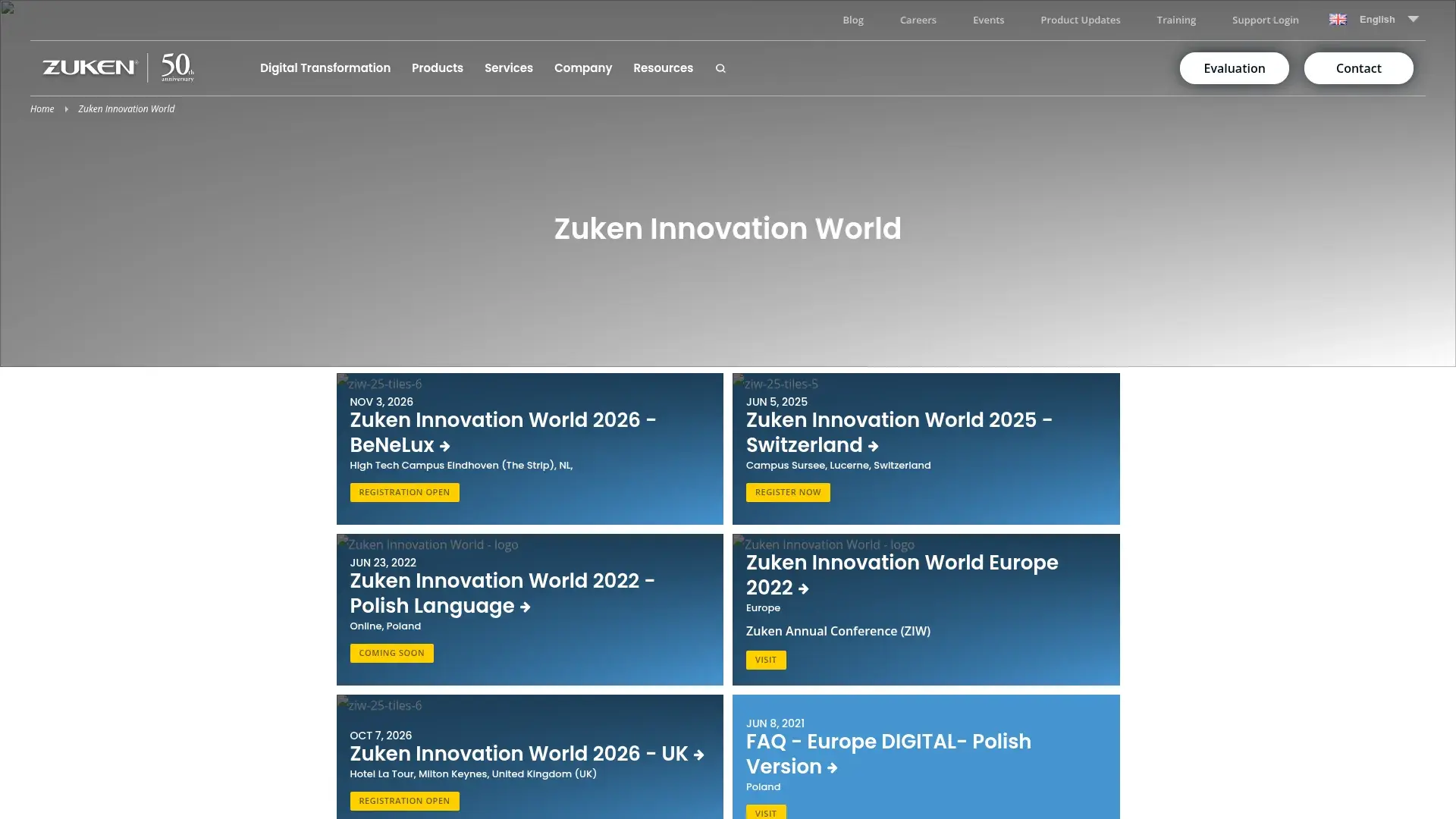 The Zuken Innovation World BeNeLux website