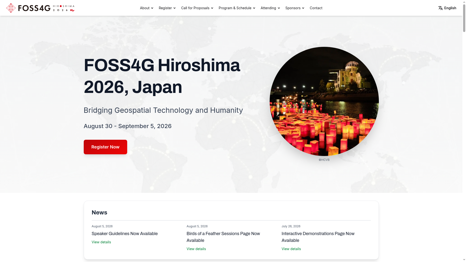 The FOSS4G 2026 website